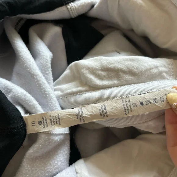 Lululemon Static Mist Black White Abstract Print Scuba Hoodie Yoga Hiking 10 - Picture 6 of 6